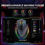 TECKNET Wired Gaming Mouse, 8000 DPI, 11 Macro Buttons