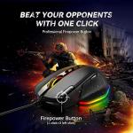 TECKNET Wired Gaming Mouse, 8000 DPI, 11 Macro Buttons