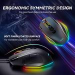 TECKNET Wired Gaming Mouse, 8000 DPI, 11 Macro Buttons