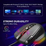 TECKNET Wired Gaming Mouse, 8000 DPI, 11 Macro Buttons