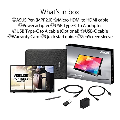 ASUS ZenScreen Ink: 14" FHD Gaming Laptop Monitor