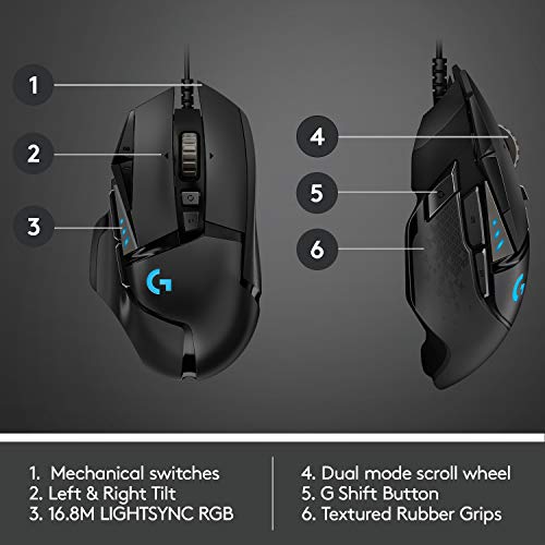 Logitech G502 HERO - High-Performance Wired Gaming Mouse