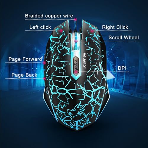 Upgraded VGUARD Gaming Mouse with RGB Backlight
