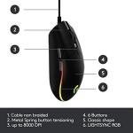 Logitech G203 Rainbow RGB Gaming Mouse - Black