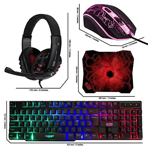 Gaming Bundle: Keyboard, Mouse, Pad, Headset - RGB