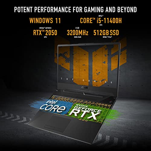 ASUS TUF Gaming F15 Laptop, 15.6” 144Hz FHD