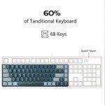 MageGee 60% Mechanical Gaming Keyboard - Compact & Backlit