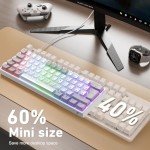 TECURS 60% Mechanical Gaming Keyboard - LED Backlit