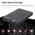 OXIVOR 1TB Ultra Slim External Hard Drive