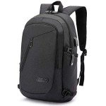 Anti-Theft USB Charging Laptop Backpack - Black