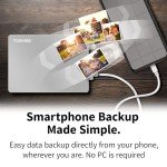 Toshiba 2TB Portable External Hard Drive - Silver