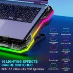 RGB Gaming Laptop Cooling Pad with Adjustable Heights