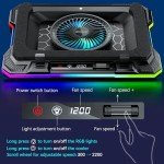 RGB Gaming Laptop Cooling Pad with Adjustable Heights