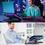 RGB Gaming Laptop Cooling Pad with Adjustable Heights