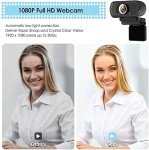 1080P HD Webcam with Microphone and Tripod