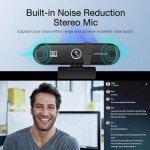 4K HD Streaming Webcam with Mic and Tripod