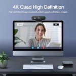 4K HD Streaming Webcam with Mic and Tripod