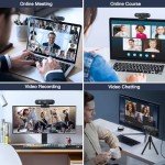 4K HD Streaming Webcam with Mic and Tripod