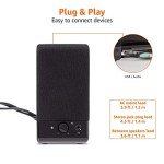 Amazon Basics USB-Powered Desktop Speakers - Black