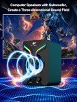 RGB Gaming Speakers with Subwoofer and Volume Control