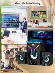 RGB Gaming Speakers with Subwoofer and Volume Control