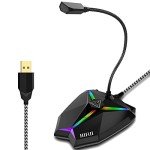 HIIRII USB Gaming Microphone with Mute Button