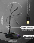 HIIRII USB Gaming Microphone with Mute Button