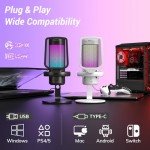TONOR TC320 RGB Gaming USB Microphone with Stand