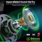 WESEARY Wireless Gaming Headset with Cool Lighting