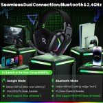 WESEARY Wireless Gaming Headset with Cool Lighting