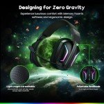 WESEARY Wireless Gaming Headset with Cool Lighting