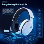Wireless Gaming Headset with Detachable Microphone