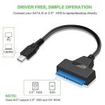 Type C USB to SATA Adapter for Laptops