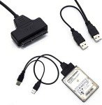 Dual USB 2.0 to SATA Adapter for Gaming Laptops