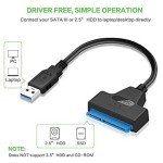 USB 3.0 to SATA Adapter with Fast Charging