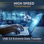 1TB USB 3.0 Portable External Hard Drive - White