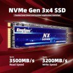 KingSpec 512GB NVMe M.2 SSD for Gaming