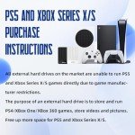 1TB Portable External Hard Drive for Gaming Consoles