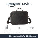Amazon Basics Compact Laptop Shoulder Bag - Black