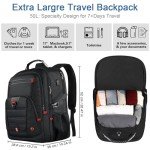 Extra Large Gaming Laptop Travel Backpack - Black