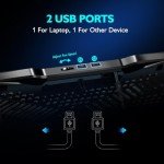 5-Fan Adjustable Laptop Cooling Pad (Black)