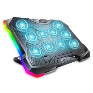 RGB Gaming Laptop Cooling Pad with Turbo Fans