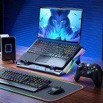 Quiet Cooling Pad with Fans for Gaming Laptops