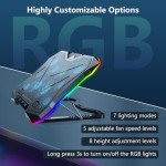 RGB Gaming Laptop Cooling Pad with Turbo Fans