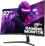 CRUA 27" FHD Curved Gaming Monitor 144Hz/200Hz
