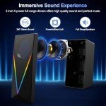 RGB Gaming Speakers with Enhanced Bass & Headphone Jack