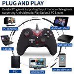 Red Wired USB Gaming Controller for PC & PS3