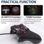 Red Wired USB Gaming Controller for PC & PS3