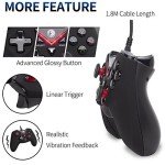 Red Wired USB Gaming Controller for PC & PS3