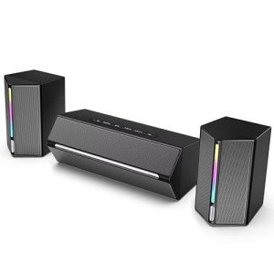 FIFINE RGB Wired Bluetooth Gaming Speaker with Subwoofer